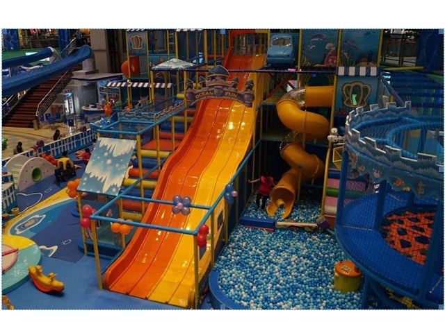Huge Fiberglass Slide for Shopping Center Playgrounds