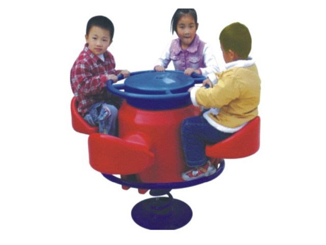 Classical Four Station Fun Filled Plastic Merry Go Round