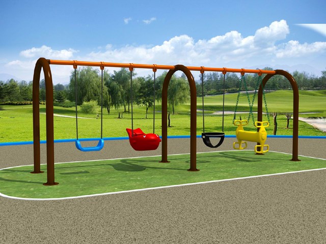 4 Seats U Swing Frame for Children Play Park