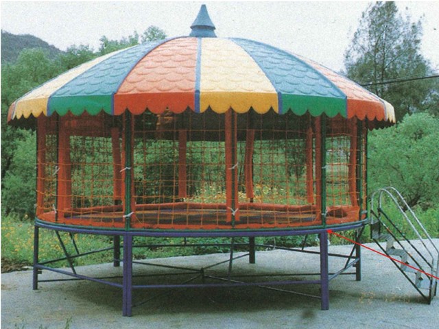 Outdoor Trampoline with Roof for  Children