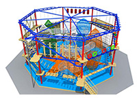 Adventure Indoor Ropes Course Playground Structure