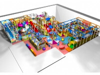Large-scale Indoor Soft Modular Play Systems for Commercial Venues
