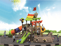 Colorful Ship Outdoor Play Set Amusement Facility