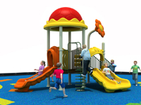 Small Area Outdoor Slide Playset