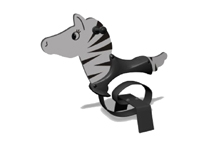 Zebra Rocking Spring Horse Children Park Toy